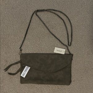 Francesca's Collections Khaki Wristlet Clutch